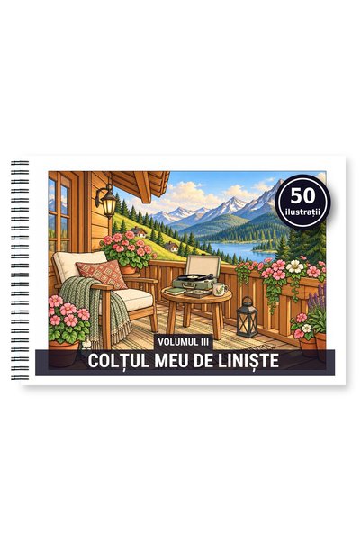 Legendary Gifts Carte de colorat, 50 de ilustrații Coltul meu de liniste - Vo...