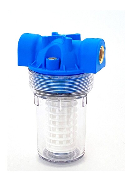 Aquafer 5 İnç 3/4 İnç Bağlantılı 50 Mikron Siliphoslu Kireç Önleyici ve Yıkanabilir Tortu Su Filtresi