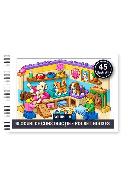 Legendary Gifts Carte de colorat, 45 de ilustrații Blocuri de constructie - P...
