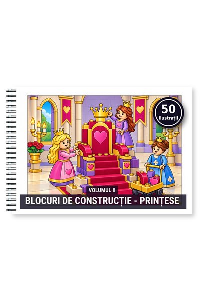 Legendary Gifts Carte de colorat, 50 de ilustrații Blocuri de constructie - P...