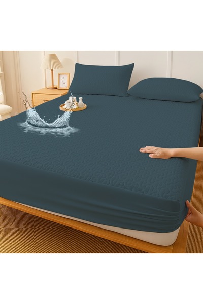Ralex Husă protecție pat matlasată impermeabilă pentru saltea de 90x200, cu 1...