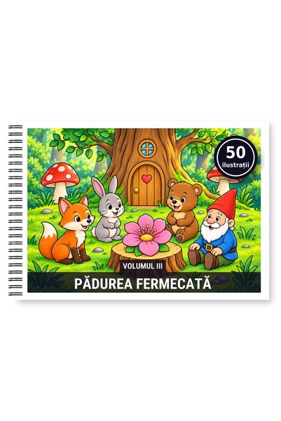 Legendary Gifts Carte de colorat, 50 de ilustrații Padurea Fermecata - Volumu...