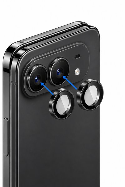 QUSCHU واقي عدسة الكاميرا عالي الدقة متوافق مع iPhone 18 Duo، عالي الوضوح ومق...