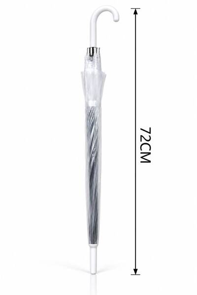 ModaLucci 70 cm Şeffaf Şemsiye Yağmurdan Doludan Kardan Korur Pratiktir Dayanıklıdır