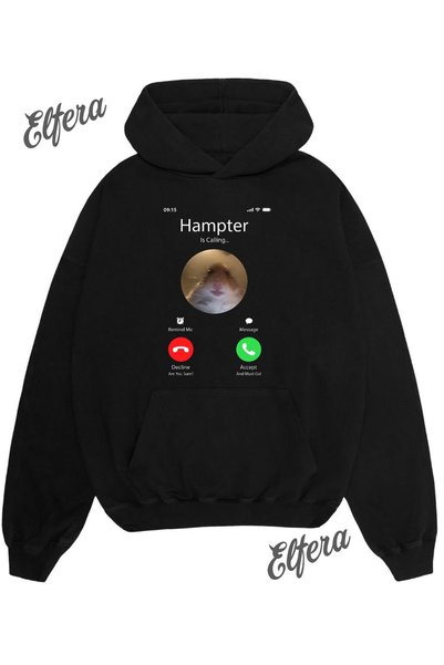 ELFERA Hampter Is Calling Funny Unisex Sweatshirt