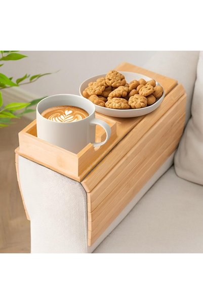 AZONEE 3 in 1 Sofa Arm Tray with Cup Holder & Phone Stand, Arm Chair Rest Tab...
