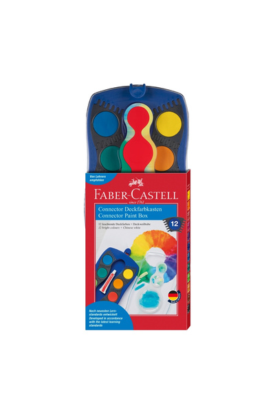 Faber Castell Acuarele Connector Faber-Castell FC125001, 12 culori, Exterior ...