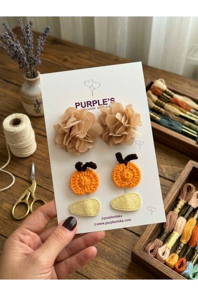PURPLE'S BİR TUTAM MUTLULUK مجموعة مشابك شعر خاصة للأطفال ذوي الشعر الخفيف من...