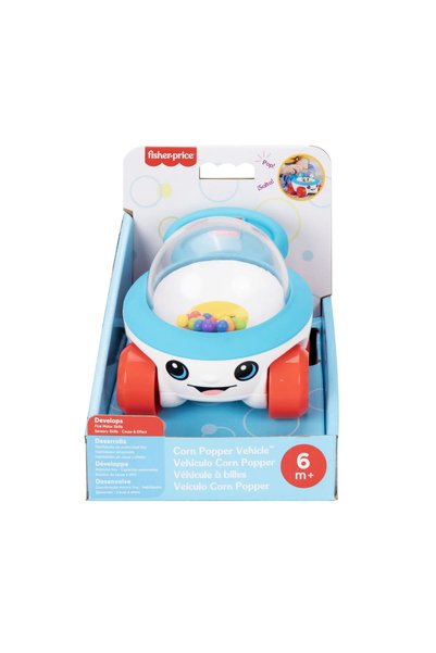 mattel Fisher Price Jucărie de împins Vehicul Popcorn cu bile