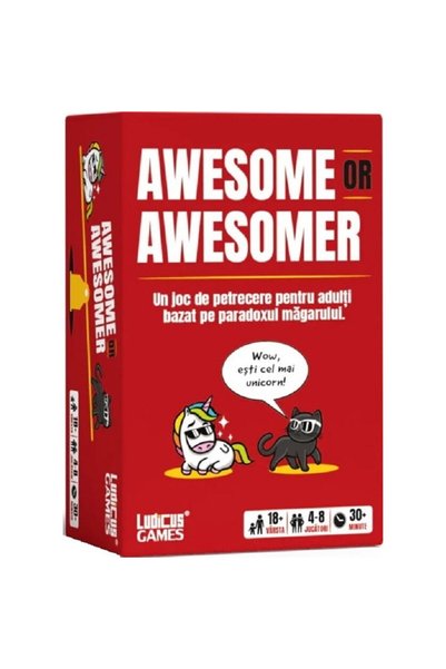Ludicus Joc de petrecere Awesome or awesomer, paradoxul magarului, Varsta 18+...
