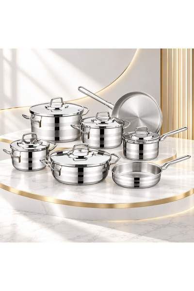 Generic Brand طقم قدور استيل كوركماز استرون 12 قطع