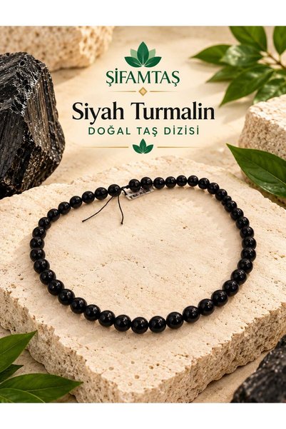 ŞİFAMTAŞ سلسلة من حجر التورمالين الأسود الطبيعي