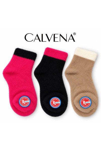 Calvena 3 أزواج من الجوارب الحرارية الأصلية للنساء