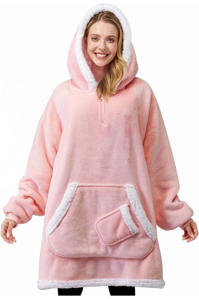 KASTWAVE Wearable Blanket Hoodie for Women, Oversized Blanket Hoodie Extra Lo...