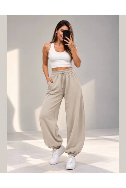 Viola Black Jeans KADIN BEJ PAÇASI LASTİKLİ ŞALVAR MODEL JAGGER ALT MODAL