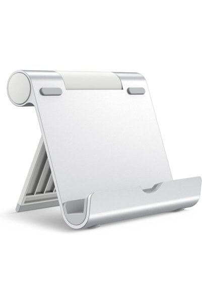 JETech Foldable Tablet Stand for 4-11" Tablets and Phones, Silver
