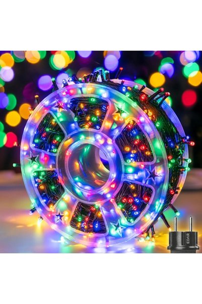 EDAR Rolă de lumini de Crăciun, 8 moduri de iluminare interschimbabile, Alime...
