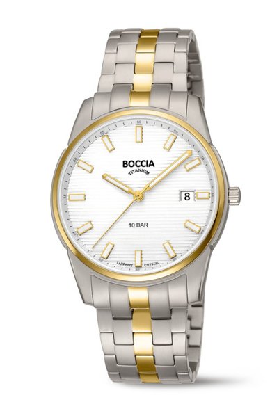 Boccia Mens Watch Classic 3686-02, Quartz, 37mm, 10ATM