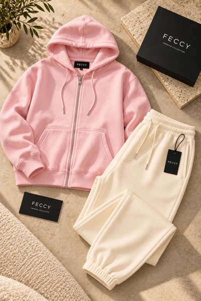 FECCY Premium 3 Yarns Raised Comfortable Cut Cotton Women's Zippered Cardigan...