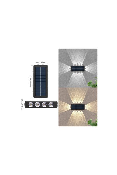OEM Lampă Solară LED, 5W, 4 LED, IP65, Lumină Alb Cald, 19 x 9.5 cm