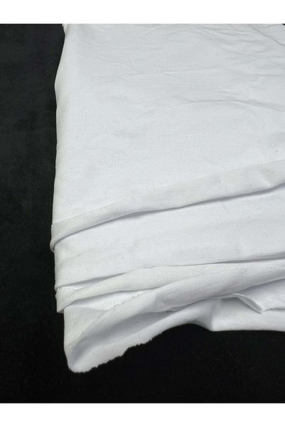 Yiğit Kumaş Lycra Single Jersey, Piece 105X180 cm - White