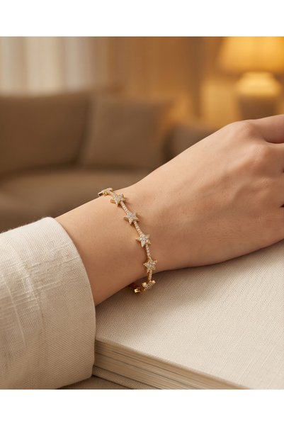 XUPING JEWELRY سوار ذهبي قابل للتعديل مرصع بحجر الزركون (16/18 سم) ك