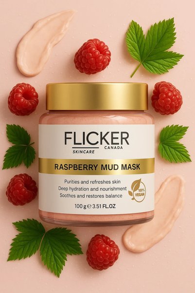 Flicker Raspberry Mud Mask – 100 ml