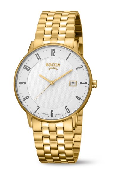 Boccia Titanium Mens Watch 3607-07, Quartz, 39mm, 5ATM