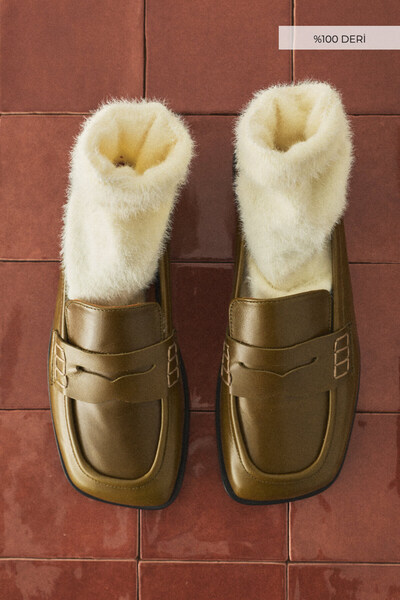 Jolamier Yeşil Klasik Deri Loafer