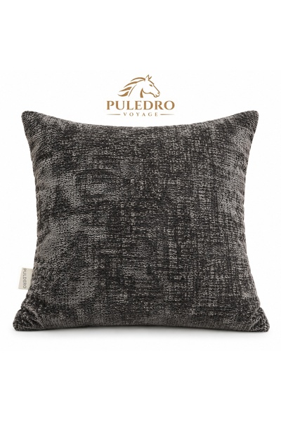 Puledro غطاء وسادة ديكوري ذو ملمس خاص باللون الرمادي الفحمي من فويج، مقاس 45x...