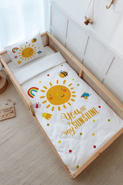Tuğba Kuğu Montessori Duvet Cover and Fitted Sheet Set - for Baby Series - Sm...