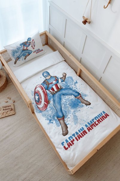 Tuğba Kuğu Montessori Duvet Cover and Fitted Sheet Set - Cartoon Series - Cap...