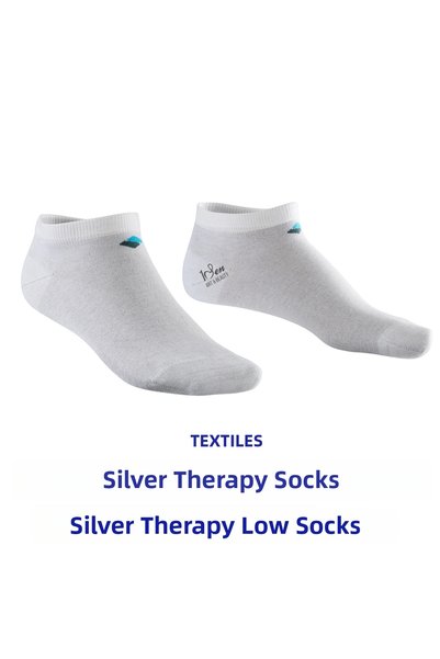 1senartbeauty Silver Therapy Booties Socks / Unisex White