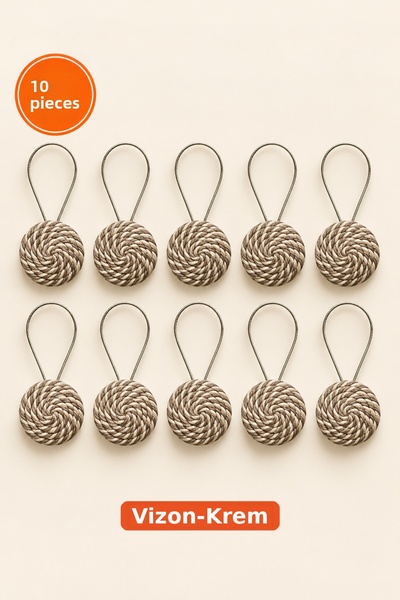 Helezoni Magnetic Rope-Wrapped Curtain Latch Curtain Buckle 10 Pieces Tulle C...