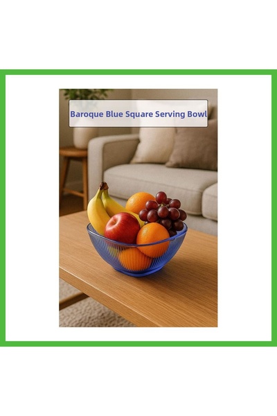 Generic Brand Baroque Blue Medium Size Square Bowl & Presentation Bowl - 1.5 ...