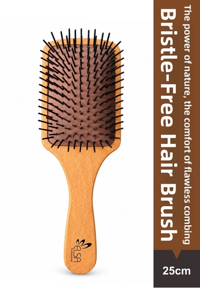 ELSA Professional A1283 Wooden Hair Detangling Brush Bristle-Free Wide Paddle...