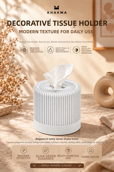 KHAKMA Decorative Napkin Holder & Toilet Paper Box - Napkin Holder Compatible...