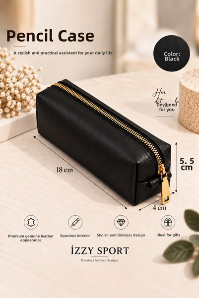 OMIX Original Vegan Leather Zippered Pen Holder