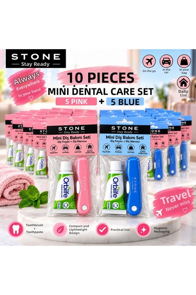 Stone Ready Kit 10 Piece Mini Dental Care Set