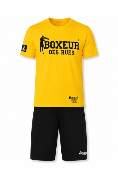 Boxeur Des Rues Set bărbați Boxeur des Rues: Șorturi de bumbac negre + Tricou...