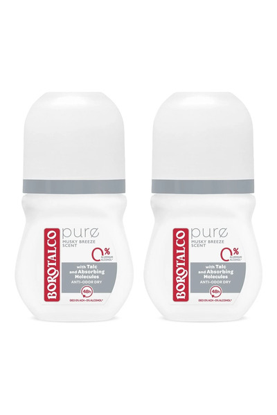 Borotalco 2x PACK Deodorant roll-on Pure 50ml