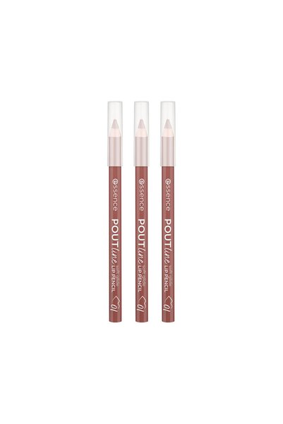 Essence 3x Πακέτο Poutline Soft Glide Lipliner # 01 – Λάικλ Το Μοβ, 0.62 γρ.