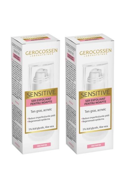GEROCOSSEN Pachet de 2x Ser exfoliant de noapte pentru piele sensibilă 30 ml