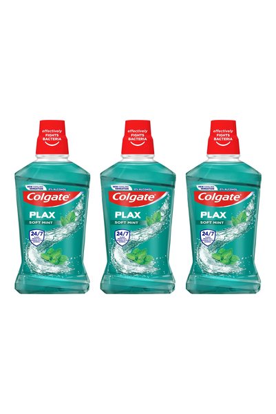 Colgate 3x PACK Plax Soft Mint Mouthwash, 500 ml