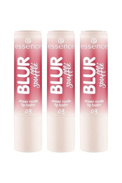 Essence 3x PACK Transparent nude lip balm, BLUR soufflé - 03 Nude Rose, Essen...