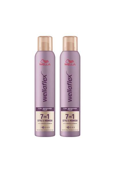 Wella 2x PACHET WELLAFLEX 7 în 1, spumă de păr, cu fixare flexibilă, fixare 2...