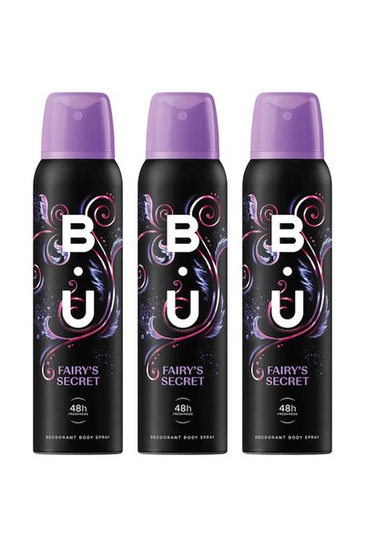 B&U 3x PACK Deodorant spray BU Fairy Secret, Women, 150 ml