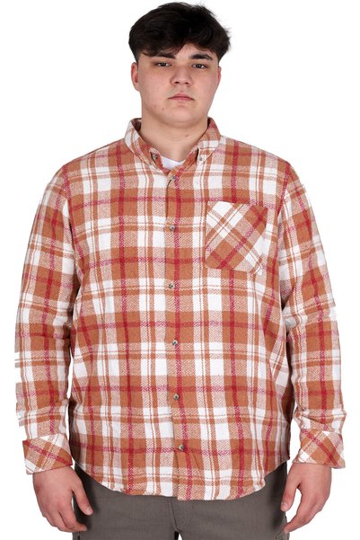 ModeXL Мушка кошуља Mode XL Plus Size, карирана, Lumberjack 21394, теракота