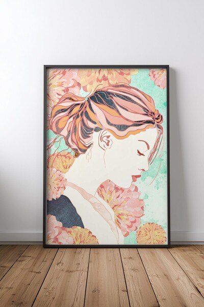 KEYFHOME Daydream Black Framed MDF Painting Poster Σαλόνι Διακόσμηση Τοίχου Δώρο