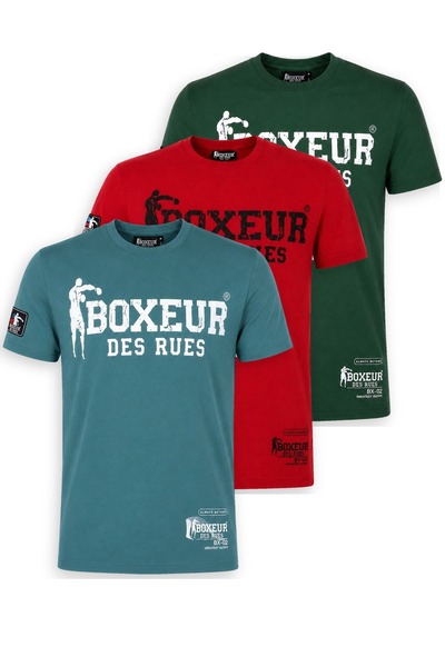 Boxeur Des Rues Tricouri bărbătești, pachet de 3, croială slim-fit: Albastru ...